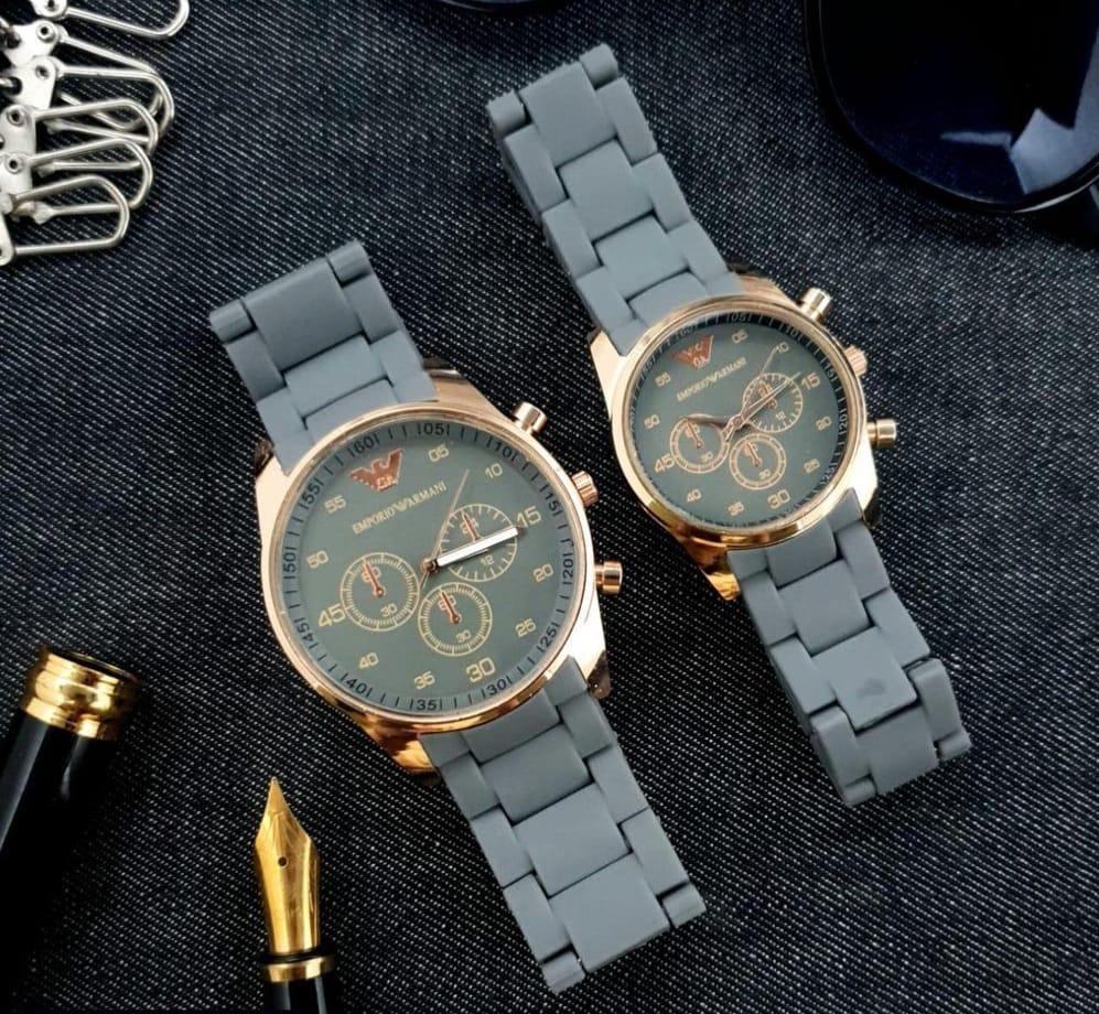 Couple's Chronograph Watches - Brown